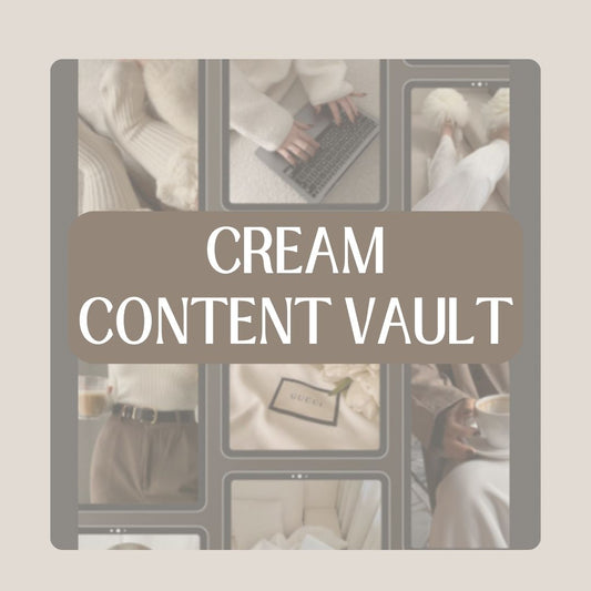 Cream Aesthetic Content Vault